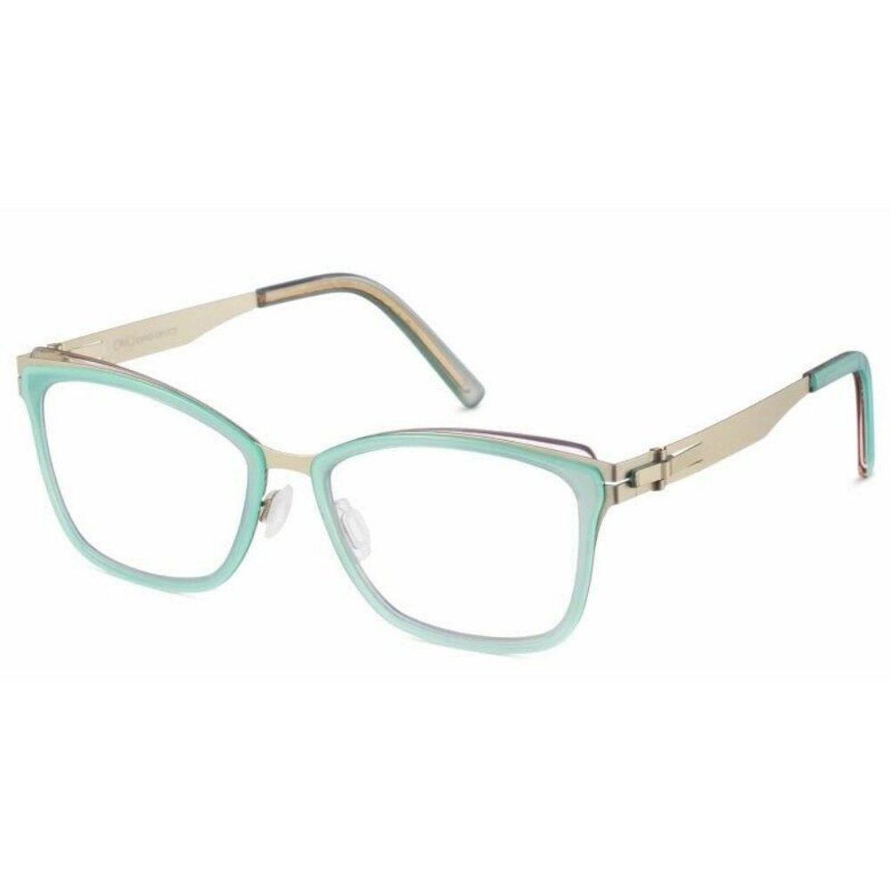 OVVO 3792 Women's Metal Eyeglass 119Z Platinum w/Pastel Green 52-18 Prevancia